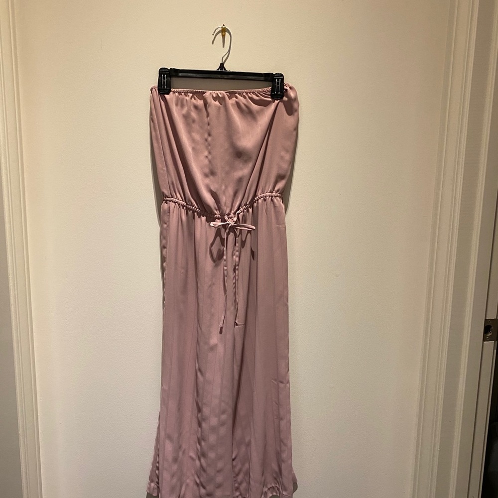 Lilac crepe strapless jumper